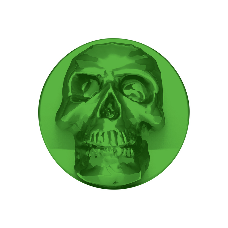 Skull Air Valve Knob - Emerald Green