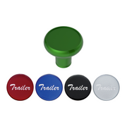 Deluxe Aluminum Screw-On Air Valve Knob With Multi-Color Glossy Trailer Sticker - Emerald Green