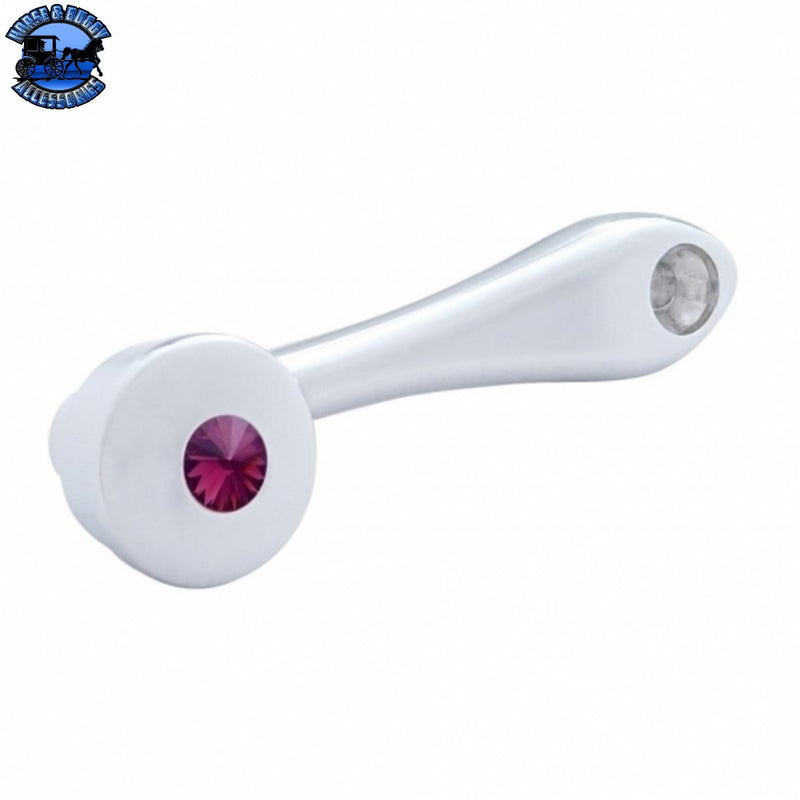 UP-24019 Chrome Die-Cast Window Crank With 16-Spline 7/16  OD Adapter - Purple Crystal