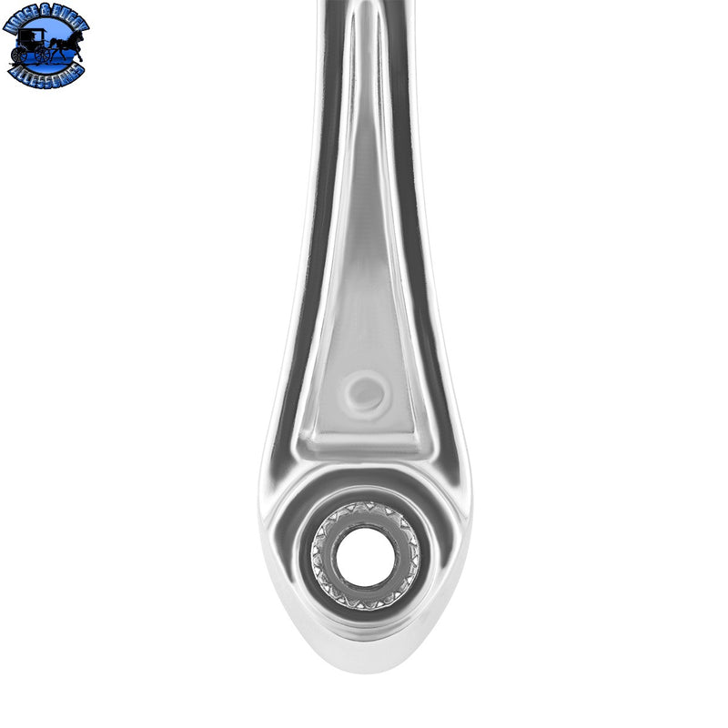 UP-24020 Chrome Die-Cast Window Crank With 16-Spline 7/16  OD Adapter - Red Crystal