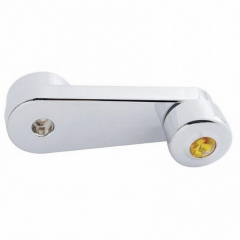 Chrome Window Crank With Crystal For Freightliner - Amber Crystal