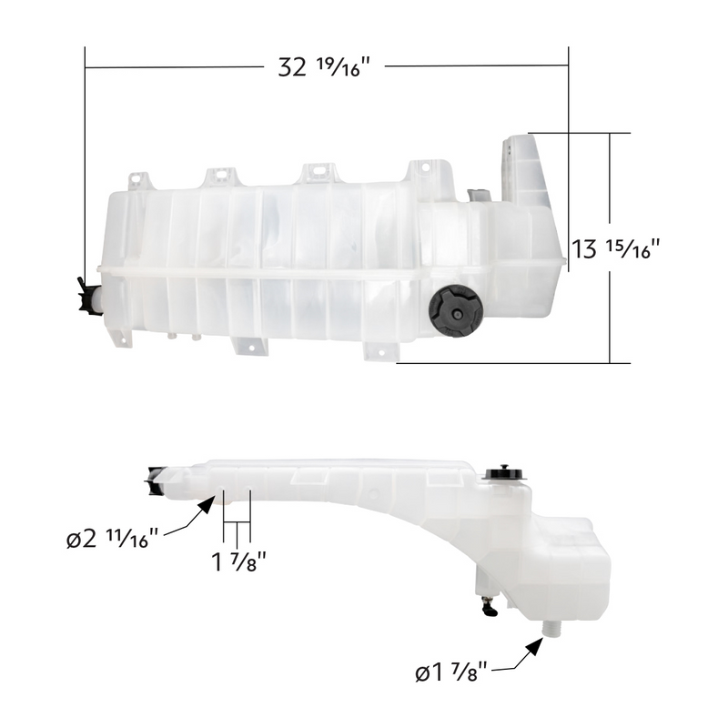 Pressurized Coolant Reservoir & Coolant Level Sensor For 2008-2017 Volvo VNL/VNM