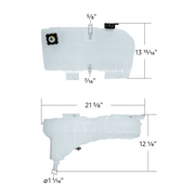 Pressurized Coolant Reservoir & Coolant Level Sensor For 2008-2022 Peterbilt 389 & Kenworth W900