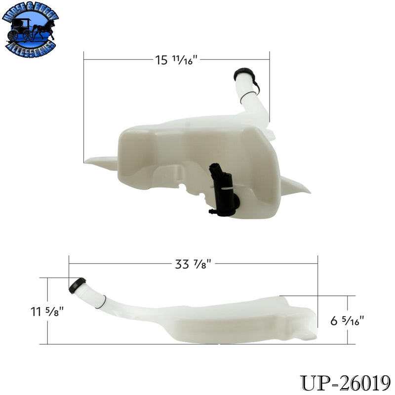 UP-26019 Washer Fluid Reservoir For 2008-2012 Freightliner Cascadia