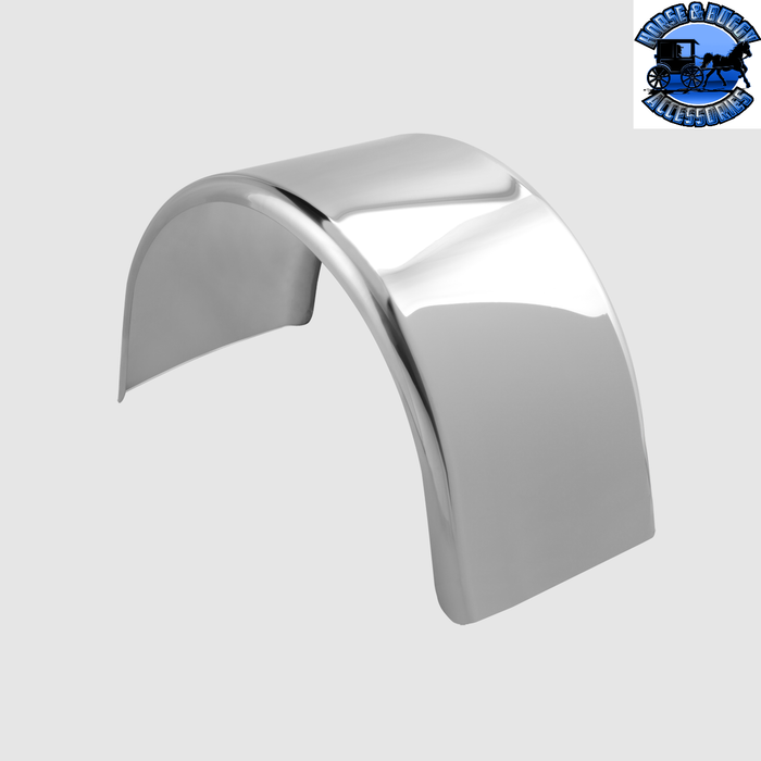 Light Gray CP MATERIAL hogebuilt 83" single axle fenders only Stainless Steel polished Pair #CP-2706 SINGLE AXLE FENDER