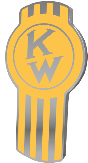 Light Slate Gray KENWORTH EMBLEM OLD STYLE YELLOW 220 DECAL