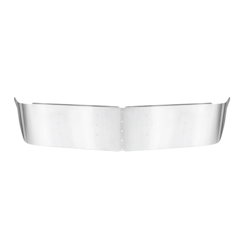 #28013 Kenworth 13-1/2" Stainless Curved Drop Visor Kenworth visor White Smoke