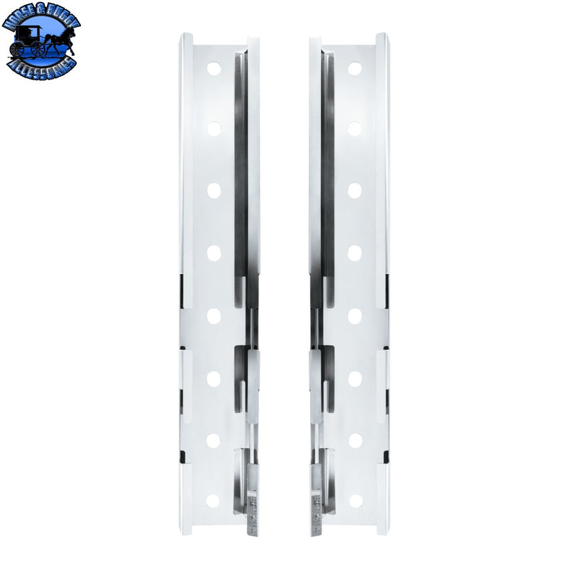 UP-28017 430 Stainless Steel Front Air Cleaner Light Bracket-16 Light Cutouts