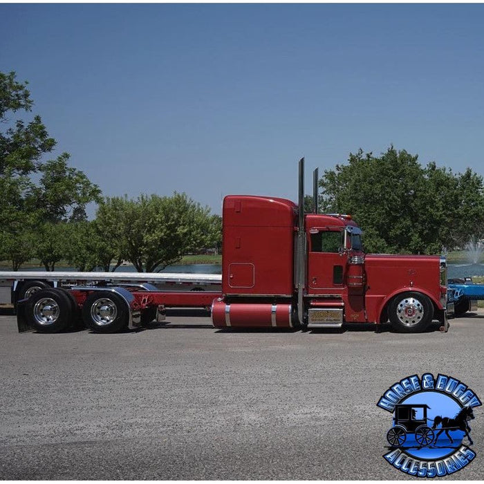 Slate Gray #KDROG-5CP PETERBILT 359 | 379 | 389G | OG OLD SCHOOL KIT (w/ 5" chrome y pipe) 10" mufflers (s.s. shields) EXHAUST