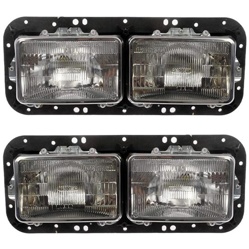 29-1606005TK  TPHD Dual Square Headlight Assembly Replaces K256-880-2 For Freightliner Classic, Kenworth T800, W900 HEADLIGHT Dark Slate Gray