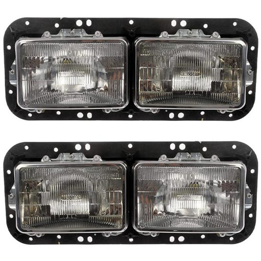 Dark Slate Gray TPHD Dual Square Headlight Assembly Replaces K256-880-2 For Freightliner Classic, Kenworth T800, W900 HEADLIGHT