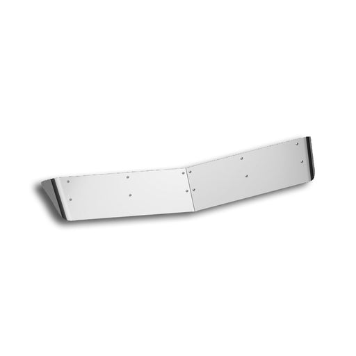 #29102 Stainless 10" Drop Style Sunvisor For 2007+ Kenworth Aerocab With Curved Glass & B-Cab Kenworth visor Light Gray
