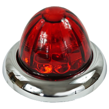 11002RR-23 Legendary Small (stud mount) 1 1/2" Watermelon Red/Red LED Light watermelon Gray