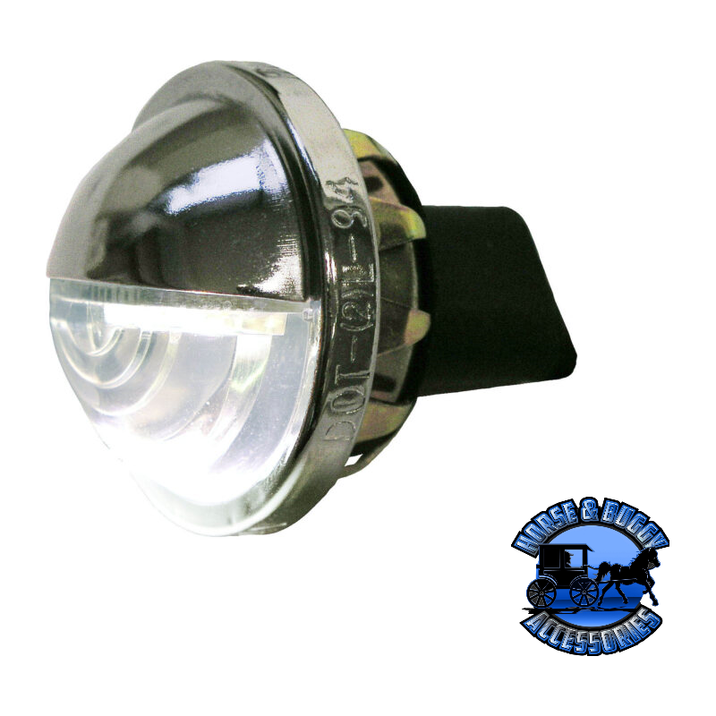 298C White LED License Light, Round, Chrome, 1.50″ Dia. Light Gray