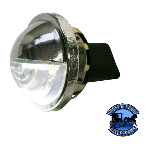 Light Gray 298C White LED License Light, Round, Chrome, 1.50″ Dia.