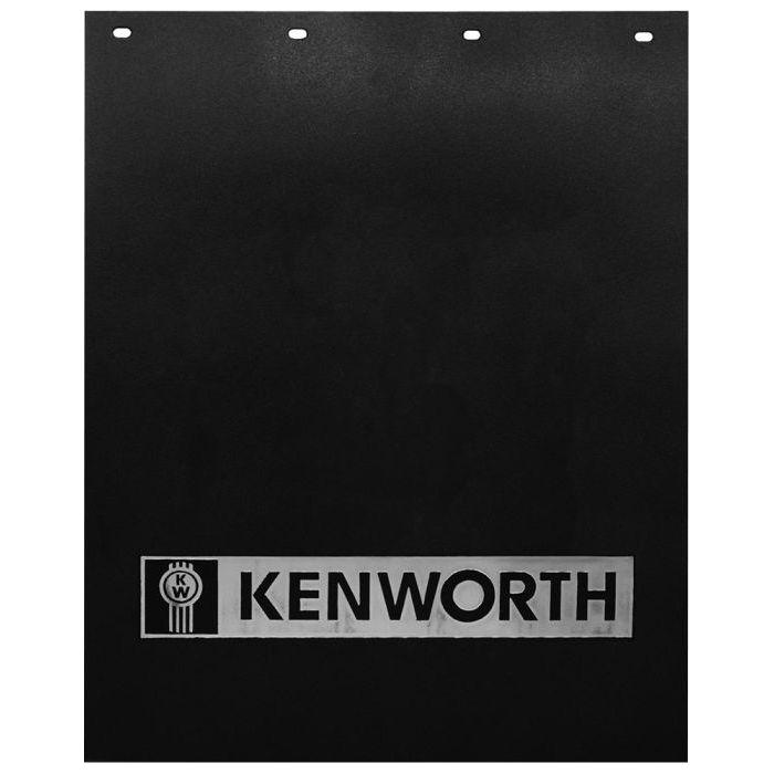 3/8'' BLACK RUBBER MUDFLAP W/ KW LOGO (CHOOSE COLOR) (24'' X 30'') Mud Flap SILVER LOGO (24'' X 30'') Black