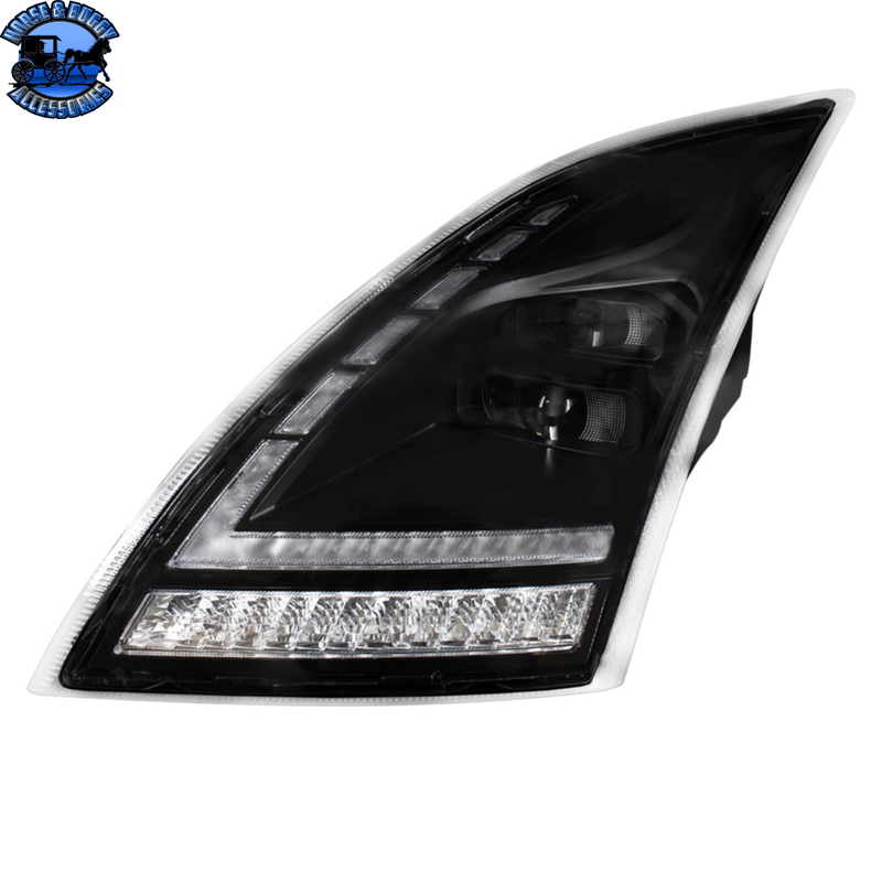 Full LED Headlight With LED Turn Signal and DRL For 2018-2024 Volvo VNL (Choose Side)