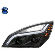 LED PROJECTION HEADLIGHT WITH LED POSITION LIGHT FOR 2018-2024 FREIGHTLINER CASCADIA (Choose Color) (Choose Side) LED Headlight Chrome / Driver's Side,Chrome / Passenger's Side,Black / Driver's Side,Black / Passenger's Side Dark Slate Gray