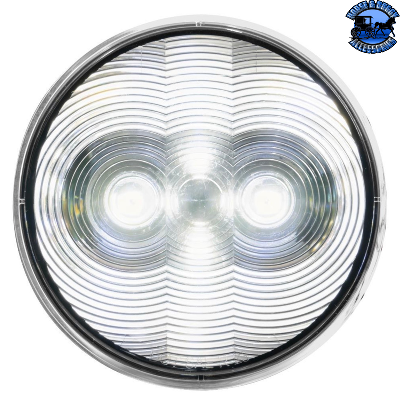 6 LED 4" Round Light (Back-Up)-White LED/Clear Lens #38065B