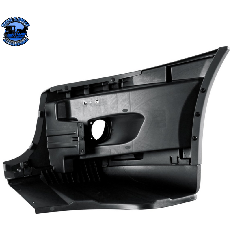 BUMPER END ASSEMBLY WITH FOG LIGHT HOLE FOR 2008-2017 FREIGHTLINER CASCADIA (Choose Side) Bumper with Fog Light Driver's Side,Passenger's Side Dark Slate Gray