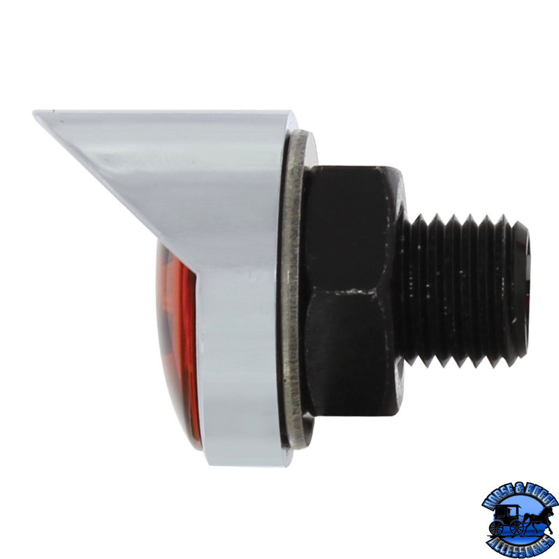 3 High Power LED 1" Light (Clearance/Marker) With Visor - Amber LED/Amber Lens #36897