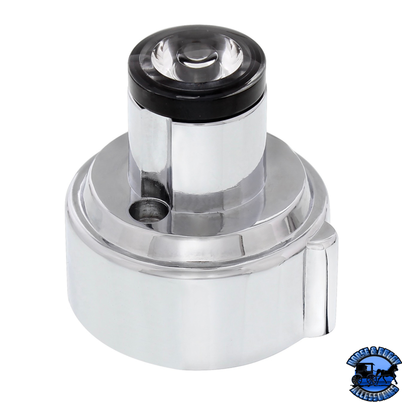 rooklyn Style Spike Gearshift Knob With LED 9/10 Speed Adapter - Chrome/Blue LED #70738