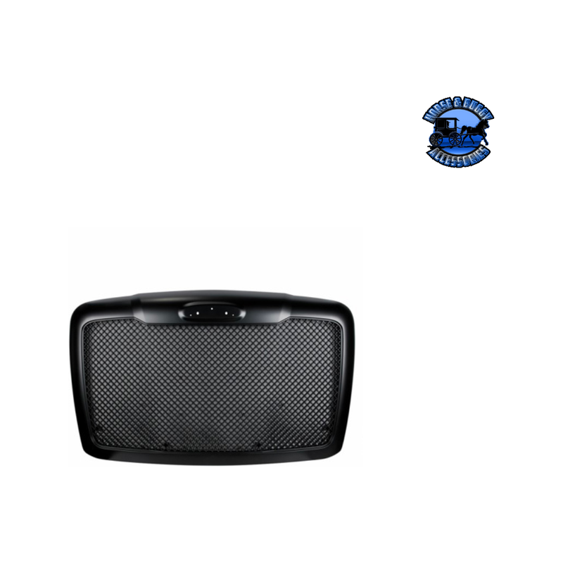 MESH GRILLE WITH BUG SCREEN & LOGO MOUNT FOR 2008-2017 FREIGHTLINER CASCADIA (Choose Color) Grille Black,Chrome Dark Slate Gray
