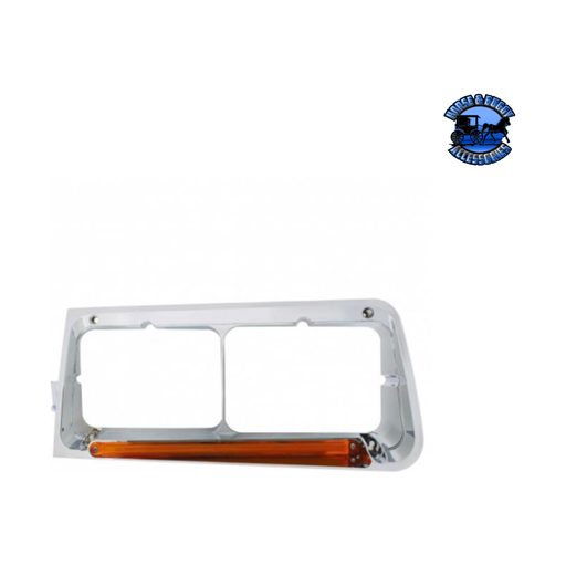 Gray 24 LED HEADLIGHT BEZEL WITH GLOLIGHT FOR 1989-2009 FREIGHTLINER FLD (Choose Color) (Choose Side) LED Headlight Bezel Amber / Driver's Side,Amber / Passenger's Side,Clear / Driver's Side,Clear / Passenger's Side