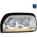Gray PROJECTION HEADLIGHT WITH LED TURN SIGNAL & LIGHT BAR FOR FREIGHTLINER CENTURY (Choose Color) (Choose Side) HEADLIGHT Chrome / Driver's Side,Chrome / Passenger's Side,Balck / Driver's Side,Balck / Passenger's Side