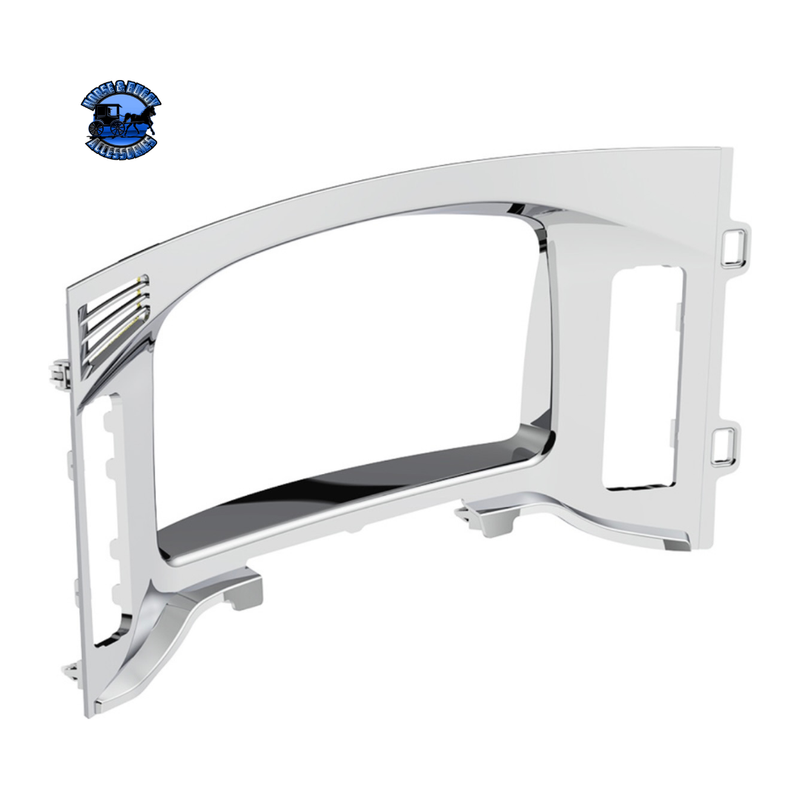 CHROME PLASTIC CENTER DASH INSTRUMENT BEZEL FOR 2018-2023 FREIGHTLINER CASCADIA #42427 FREIGHTLINER CASCADIA Light Gray