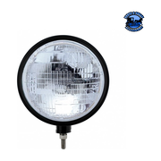 Black "Billet" Style Groove Headlight H6014 Bulb #32671 HEADLIGHT Light Steel Blue