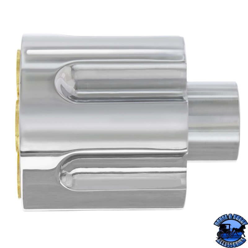 Perilla de válvula de aire de cañón de pistola de aluminio cromado - Atornillable