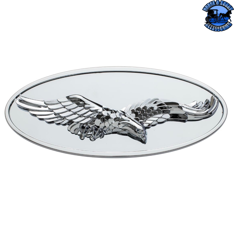 Chrome Die Cast Oval Emblem - 3D Eagle #10964