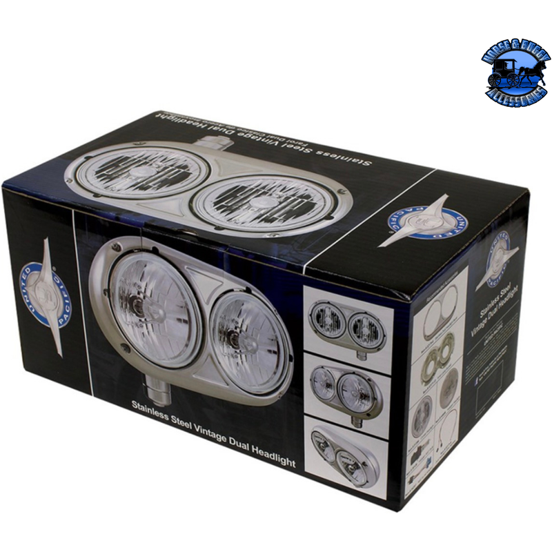 HEADLIGHT ASSEMBLY WITH 304 SS HOUSING & LED HEADLIGHTS FOR PETERBILT 359 (Choose Color) (Choose Side) HEADLIGHT Chrome / Driver's Side,Chrome / Passenger's Side,Black / Driver's Side,Black / Passenger's Side Dark Slate Gray