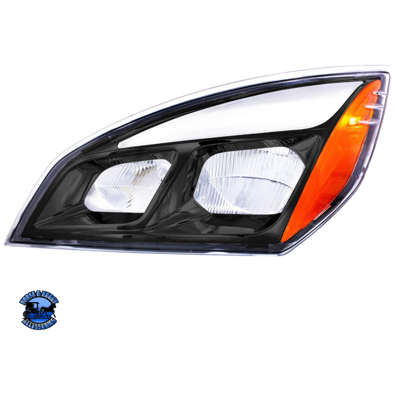 CHROME LED HEADLIGHT FOR 2018-2023 FREIGHTLINER CASCADIA - PAIR (Choose Color) (Choose Side) HEADLIGHT Black / Driver's Side Dark Slate Gray