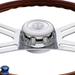 Light Gray 18" Blade Style Wood Steering Wheel With Hub & Horn Button Kit For Peterbilt (2006+) & Kenworth (2003+) #88183 steering wheel