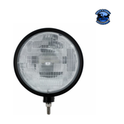 Black "Billet" Style Groove Headlight H6024 Bulb #32664 HEADLIGHT Dark Gray