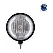 Black "Billet" Style Groove Headlight H4 Bulb With 34 White LED #32668 HEADLIGHT Dark Gray