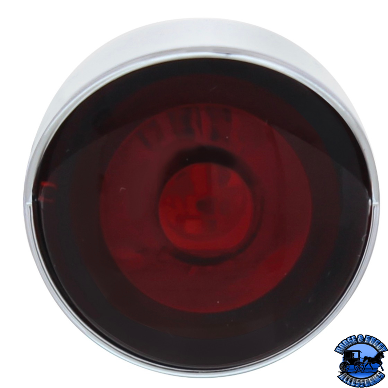 3 High Power LED 1" Light (Clearance/Marker) With Visor - Red LED/Red Lens #36898