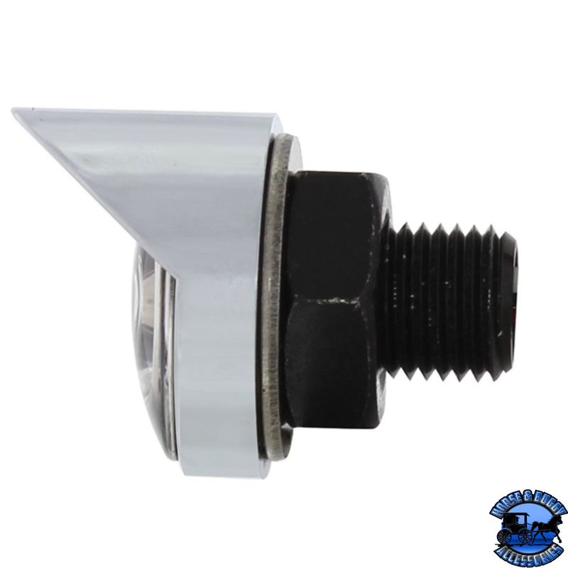 3 High Power LED 1" Light (Clearance/Marker) With Visor - Amber LED/Clear Lens #36905