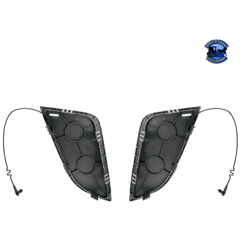 BLACK TOW HOOK ACCESS COVERS FOR 2018-2024 FREIGHTLINER CASCADIA (Choose Side) Access Cover Driver and Passenger,Driver,Passenger Dark Slate Gray