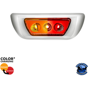 3 LED DOUBLE FURY CAB LIGHT FOR 2013-2021 KENWORTH T680 & 2012-2021 PETERBILT 579 (Choose LED Color) CAB LIGHT Amber and Red Light Gray