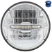 Light Gray ULTRALIT - 3 HIGH POWER LED 7" HEADLIGHT WITH 10 LED POSITION LIGHT BAR (Choose Color) LED Headlight White,Amber