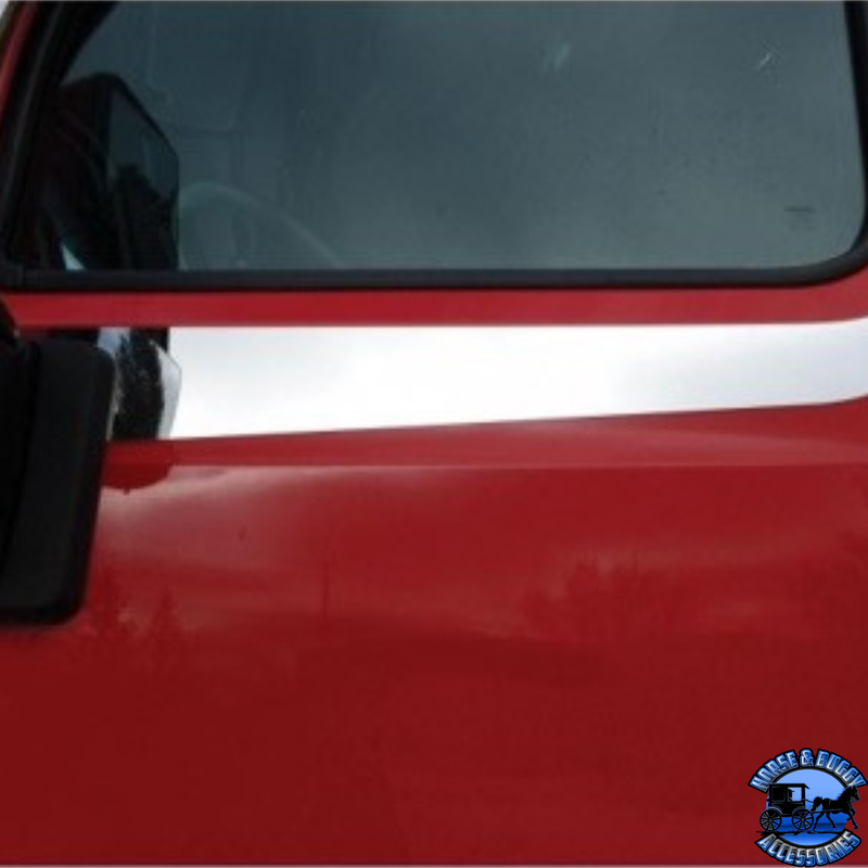 STAINLESS PETERBILT 579 DOOR WINDOW ACCENT #29026 Window Trim Saddle Brown