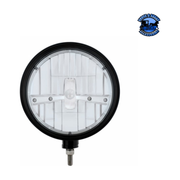 Black "Billet" Style Groove Headlight 5 LED Bulb - Chrome #32677 HEADLIGHT Black