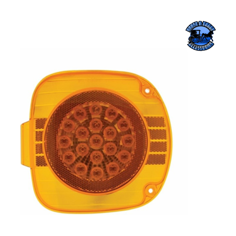 22 LED Turn Signal Light With Reflector For 1996-2010 Freightliner Century - Amber LED/Amber Lens #36769 LED TURN SIGNAL Sienna