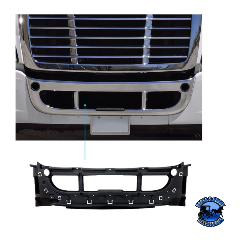 Center Bumper Inner Reinforcement With Vent For 2008-2017 Freightliner Cascadia Without OEM Radar #20843 Center Bumper Dark Gray