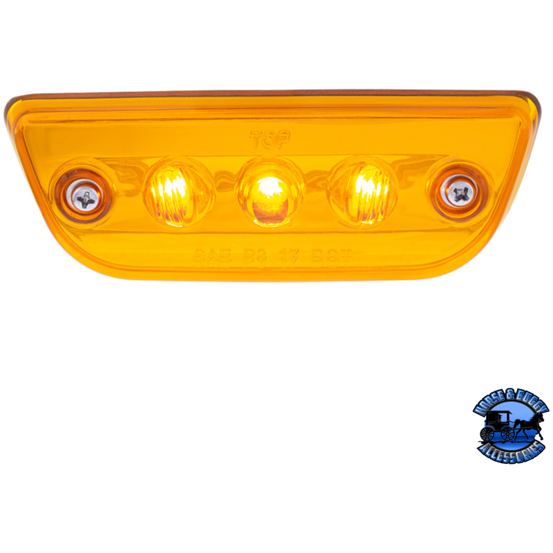 3 LED CAB LIGHT FOR 2013-2021 PETERBILT 579 & KENWORTH T680/T770/T880 -AMBER LED/LENS #36808 CAB LIGHT Orange