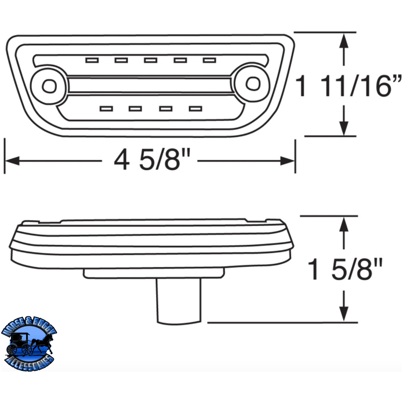 9 LED RECTANGULAR CAB LIGHT FOR PETERBILT 579 & KENWORTH T680/T770/T880 (Choose Lens Color) CAB LIGHT Amber,Clear Light Gray