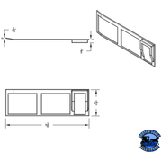 CHROME PLASTIC 7-ROCKER SWITCH BEZEL FOR 2013-2021 PETERBILT 579 #41770 Bezel Dark Slate Gray